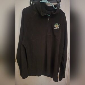 Men's Black Ohio University Quarter-Zip Sweater